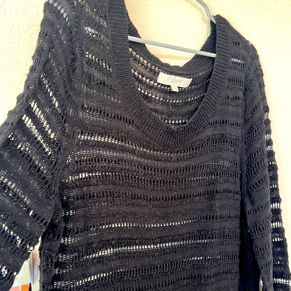 Black cotton coverup/sweater
